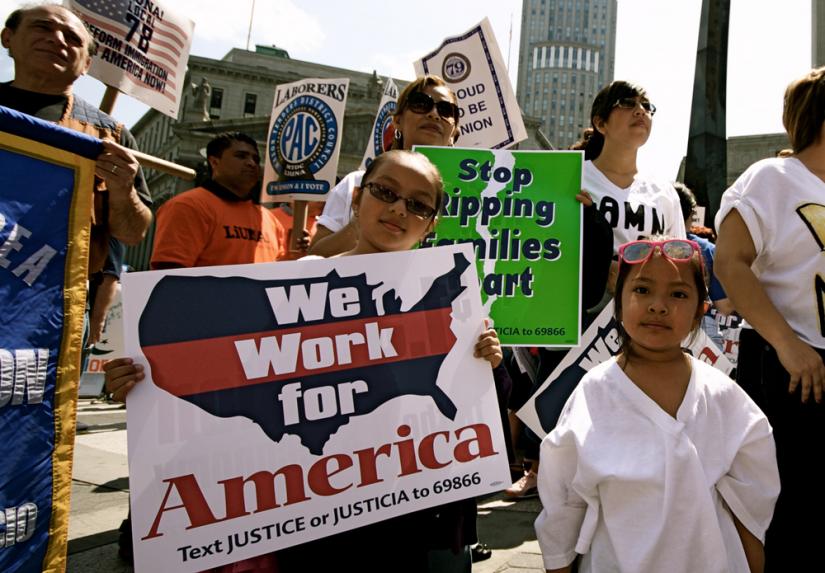 Thousands demonstrated on May Day for immigrant rights in New York City