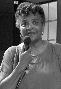 Montell Johnson's mother Gloria Johnson speaks at a Campaign to End the Death Penalty meeting