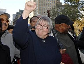 Lynne Stewart arrives for her re-sentencing hearing in federal court