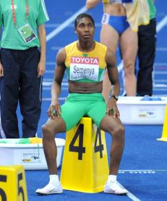 Caster Semenya competing at the 2009 IAAF World Championships in Athletics in Berlin