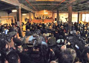 Hundreds attend a plenary discussion at the People's Summit in Chicago