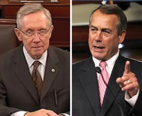 Senate Democrat Harry Reid and House Republican John Boehner