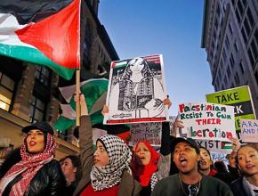 Protesters take to the streets of New York during the 2018 International Women's Strike